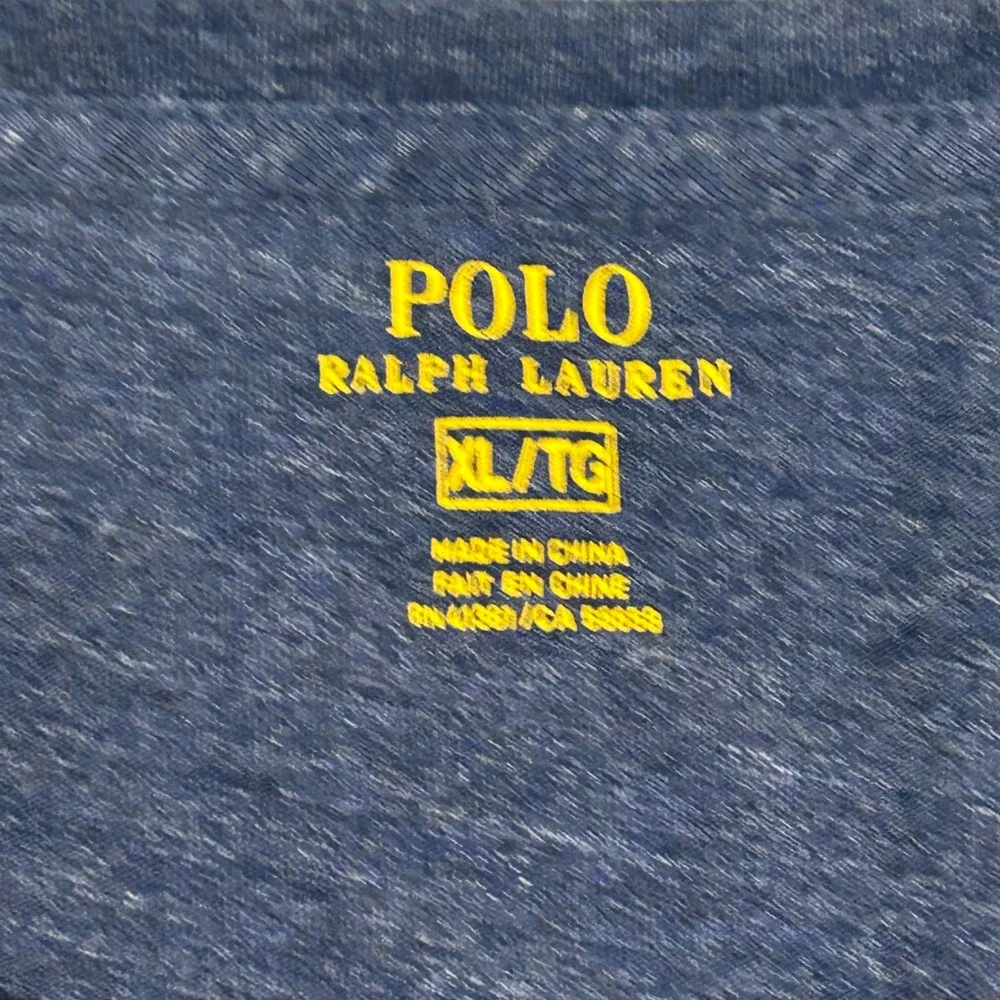 Polo Ralph Lauren Mens Crew Neck T Shirt XL Long Sleeve Pony Cotton Blue‎ Layers